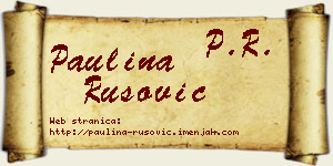 Paulina Rusović vizit kartica